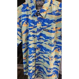Dixxon x Black Rifle Coffee Co Tiger Stripe Camo Short Sleeve Button Up Shirt M